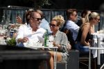 Amsterdam 20 mei 2018
Connie Witteman met verloofde Eugene v Dun op terras.