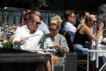 Amsterdam 20 mei 2018
Connie Witteman met verloofde Eugene v Dun op terras.