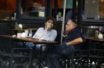 Amsterdam 31 mei 2018
Javier Guzman op terras met â€¦..