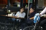 Amsterdam 31 mei 2018
Javier Guzman op terras met â€¦..