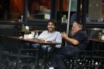 Amsterdam 31 mei 2018
Javier Guzman op terras met â€¦..