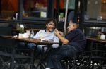 Amsterdam 31 mei 2018
Javier Guzman op terras met â€¦..