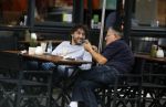 Amsterdam 31 mei 2018
Javier Guzman op terras met â€¦..