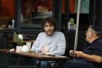 Amsterdam 31 mei 2018
Javier Guzman op terras met â€¦..