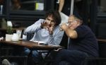 Amsterdam 31 mei 2018
Javier Guzman op terras met â€¦..