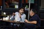 Amsterdam 31 mei 2018
Javier Guzman op terras met â€¦..