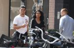 Amsterdam 23 mei 2018
Voetballer van het Nederlands elftal Karim Rekik met zijn vriendin presentatrice Dounia Rijkschroeff op de pc hooftstraat.