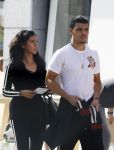Amsterdam 23 mei 2018
Voetballer van het Nederlands elftal Karim Rekik met zijn vriendin presentatrice Dounia Rijkschroeff op de pc hooftstraat.