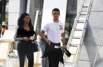 Amsterdam 23 mei 2018
Voetballer van het Nederlands elftal Karim Rekik met zijn vriendin presentatrice Dounia Rijkschroeff op de pc hooftstraat.