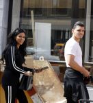 Amsterdam 23 mei 2018
Voetballer van het Nederlands elftal Karim Rekik met zijn vriendin presentatrice Dounia Rijkschroeff op de pc hooftstraat.