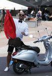 Amsterdam 7 juni 2018
Maik de Boer met zijn vespa scooter.