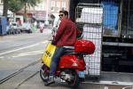Amsterdam 25 mei 2018
Martijn Krabbe op zijn vespa scooter.
