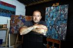 Harderwijk 1 juni 2018
Kunstenaar Martijn Poorter in zijn atelier .