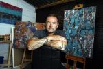 Harderwijk 1 juni 2018
Kunstenaar Martijn Poorter in zijn atelier .