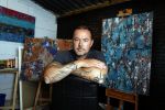 Harderwijk 1 juni 2018
Kunstenaar Martijn Poorter in zijn atelier .