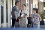 Maarssen  7 mei 2018
Noortje Herelaar (zwanger ) en Barry Atsma met zijn kinderen bij verloskundige