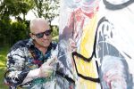 Eemnes 28 mei 2018
Golfwedstrijd ten bate van Warchild met oa Victor Reinier Toine v Peperstraten Mariska v Kolck en Frits Sissing. Kunstenaar Pim Smit maakt samen met victor Reinier een schilderij .