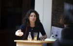 Amsterdam 24 mei 2018
Rifka Lodeizen op terras.