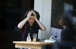 Amsterdam 24 mei 2018
Rifka Lodeizen op terras.