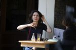 Amsterdam 24 mei 2018
Rifka Lodeizen op terras.
