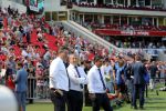 Eindhoven, 6 Mei 2018 Laatste kompetitiewedstrijd PSV-FC Groningen, eindstand 0-0
Ruud Brood Ruud Hesp en Luc Nilis