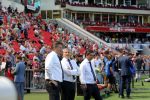 Eindhoven, 6 Mei 2018 Laatste kompetitiewedstrijd PSV-FC Groningen, eindstand 0-0
Ruud Brood Ruud Hesp en Luc Nilis