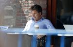 Amsterdam 29 mei 2018
Toine v Peperstraten drinkt koffietje bij starbucks.