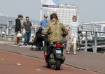 Amsterdam 29 mei 2018
Tygo Gernandt met sigaret op zijn scooter.