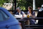 Amsterdam 20 mei 2018
Victor Reinier met zijn vriendin op terras.