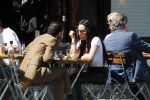 Amsterdam 23 mei 2019
Amanda Balk met haar (ex) man op terras in Amsterdam zuid.