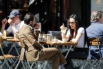 Amsterdam 23 mei 2019
Amanda Balk met haar (ex) man op terras in Amsterdam zuid.