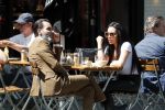 Amsterdam 23 mei 2019
Amanda Balk met haar (ex) man op terras in Amsterdam zuid.