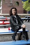 Amsterdam 28 mei 2019
Birgit Schuurman arriveert op een jetski bij cafe de waterkant om daar een gids van Liptonice uit te reiken aan eigenaar van de waterkant.
