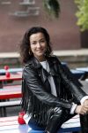 Amsterdam 28 mei 2019
Birgit Schuurman arriveert op een jetski bij cafe de waterkant om daar een gids van Liptonice uit te reiken aan eigenaar van de waterkant.