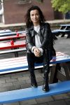 Amsterdam 28 mei 2019
Birgit Schuurman arriveert op een jetski bij cafe de waterkant om daar een gids van Liptonice uit te reiken aan eigenaar van de waterkant.