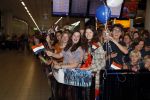 Schiphol  19 mei 2019
Vele fans wachten Duncan Laurence op nadat hij op schiphol is geland . De avond ervoor heeft hij het songfestival gewonnen in israel