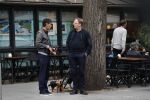 Amsterdam 25 mei 2019
Gerard Spong met partner en hun hondje op de beethovenstraat. Ze rijden in hun Rolls Royce.
