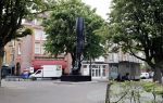 Amsterdam 20 mei 2019
Kunstenaar Judith Wiersema haar kunstwerk het been staat op de cornelis schuytstraat.