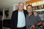 Volendam 22 mei 2019
Boekpresentatie Keje Molenaar bij dine en wine op de dijk in Volendam. Jan Smit presenteert het.
Matthijs de Ligt is er met zijn vriendin Annekee Molenaar Pier Tol