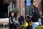 Amsterdam 18 mei 2020
Birgit Schuurman met zoontje op de motor. Ze gaan samen met haar vriend een ijsje eten