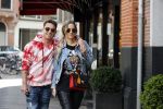 Amsterdam 14 mei 2020
Djarno Hofland met zijn vriendin Manon Kool op de cornelis schuytstraat
