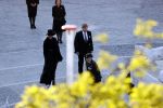 Amsterdam 4 mei 2020
Dodenherdenking op de dam zonder publiek vanwege Corona . 
Koning Willem Alexander Koningin Maxima