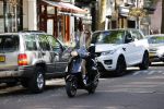 Amsterdam 27 mei 2020
Estelle Cruijff op vespa scooter in Amsterdam zuid.