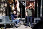 Amsterdam 19 mei 2020
Evert Santegoeds met partner Robert Halewijn op de cornelis schuytstraat