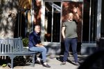 Amsterdam 19 mei 2020
Evert Santegoeds met partner Robert Halewijn op de cornelis schuytstraat