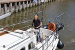 Harlingen 28 mei 2020
Frits Wester en een vriend (Jaap) varen de haven van Harlingen uit met de zeilboot van Frits