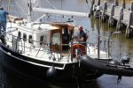 Harlingen 28 mei 2020
Frits Wester en een vriend (Jaap) varen de haven van Harlingen uit met de zeilboot van Frits
