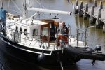 Harlingen 28 mei 2020
Frits Wester en een vriend (Jaap) varen de haven van Harlingen uit met de zeilboot van Frits
