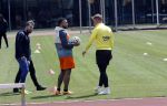 Amsterdam 14 mei 2020
Memphis Depay Edgar David Orlando Engelaar en Ronald Koeman jr trainen in het olympisch stadion.