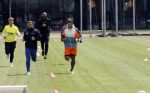 Amsterdam 14 mei 2020
Memphis Depay Edgar David Orlando Engelaar en Ronald Koeman jr trainen in het olympisch stadion.